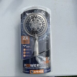 Waterpik PowerPulse Massage Hand Held Shower Head Brushed Nickel 7 Settings